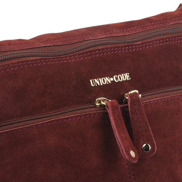 Crossbody Tasche aus 100% echtem Leder, Gr&ouml;&szlig;e 33x3,8x25,4 cm, Weinrot image number 8