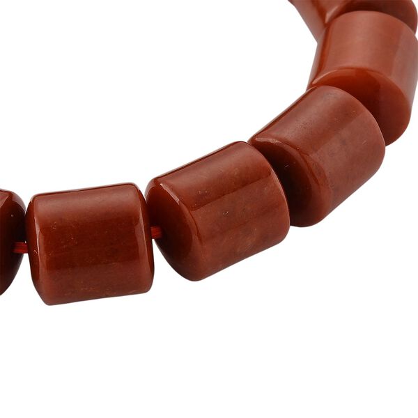 Rote Jade Armband Flexibles (ca. 18-19 cm) ca. 320,00 ct. image number 3