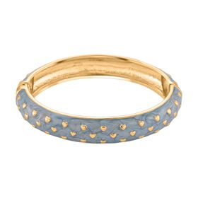 Emaille-Armreif im Punkt-Design, Hellblau, ca. 18,5 cm