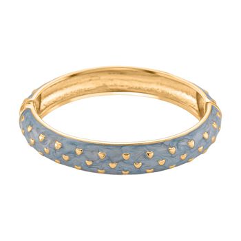 Emaille-Armreif im Punkt-Design, Hellblau, ca. 18,5 cm