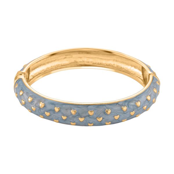 Emaille-Armreif im Punkt-Design, Hellblau, ca. 18,5 cm image number 0