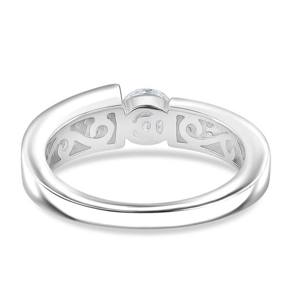 Moissanit Ring 925 Silber rhodiniert (Größe 18.00) ca. 0,70 ct image number 4