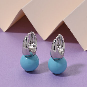 Sleeping Beauty Farbe Muschelkernperle Ohrringe