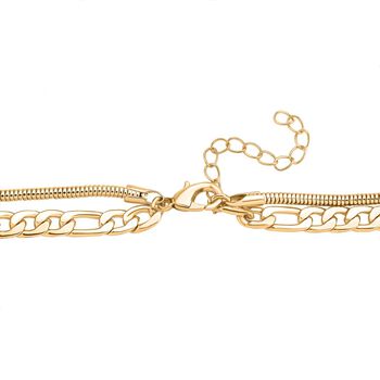 Kristall Halskette in Goldton, 52 cm