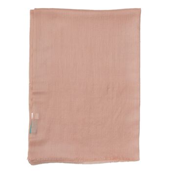 LA MAREY - 100% Kaschmirwolle superweicher Schal, Gr&ouml;&szlig;e 70x190 cm, Nude