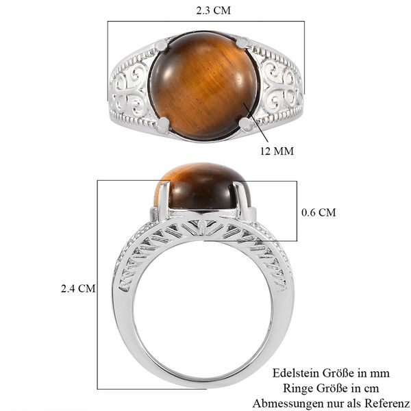 Tigerauge Ring Edelstahl image number 6