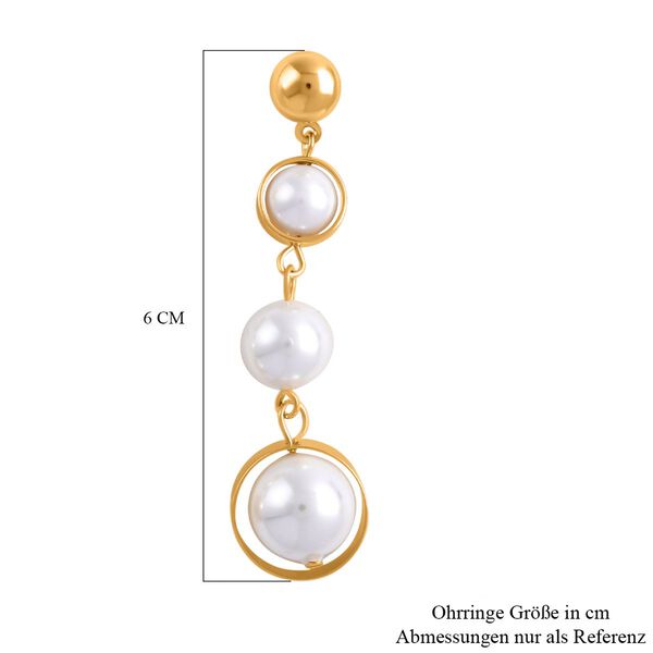 Wei&szlig;e Muschelkernperlen-Ohrringe - 35 ct. image number 5