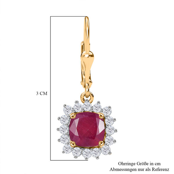 D'Joy AA afrikanische Rubin und Moissanit Ohrringe - 5,78 ct. image number 6