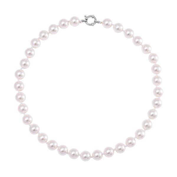 Weiße Muschelkernperle Halskette, 50cm image number 3