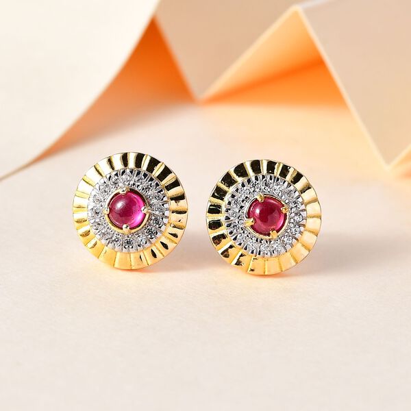 AA Afrikanischer Rubin Ohrringe, ca. 1,24 ct image number 2