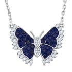 Aqua Nano, Weißer Zirkonia Halskette ca. 45 cm 925 Silber rhodiniert