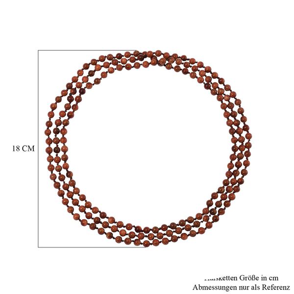 Dreilagige Gold Sandstein-Halskette, 150cm - 375 ct. image number 5