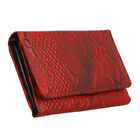 Geldbörse aus 100% Leder mit Pythonmuster und RFID Schutz, Rot image number 3