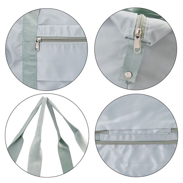 Nylon Faltbare Reisetasche Gr&ouml;&szlig;e: 40*28*23cm, 2 Steckf&auml;cher, mintgr&uuml;n image number 6
