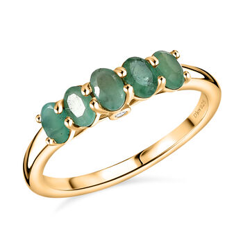 D'Joy AA Smaragd und Diamant Ring - 0,84 ct.