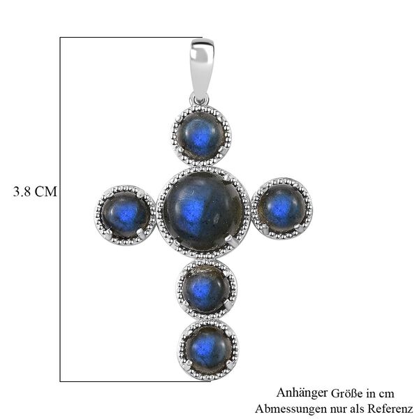 AAA Labradorit Keruz Anh&auml;nger - 9,99 ct. image number 6