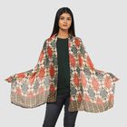 100% natürlicher Satin Seiden Schal, Rhombus Muster, Rot