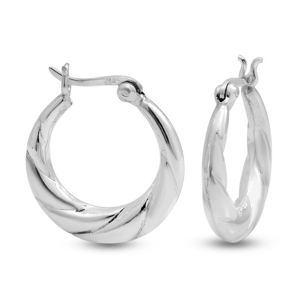 Schlichte Silber Creolen ca. 3,20g image number 2