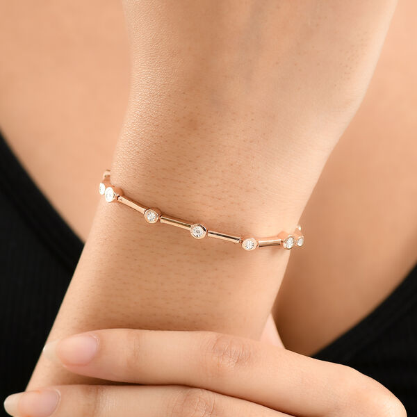 EVER TRUE Wei&szlig;er Diamant Armband ca. 19 cm Nickelfreies Messing image number 2