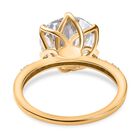Moissanit Ring, 925 Silber Gelbgold Vermeil (Größe 17.00) ca. 4.80 ct image number 5