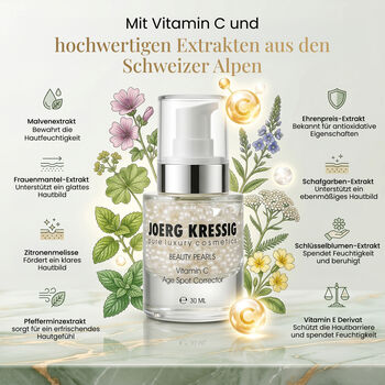 JOERG KRESSIG Beauty Pearls Gesichtsserum, Vitamin C Age Spot Corrector, 30ml