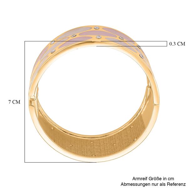Wei&szlig;er Kristall Armreif ca. 17 cm emailliert image number 6