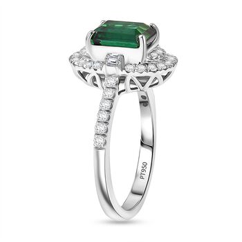 RHAPSODY AAAA Pirineu Lagoon Turmalin und Diamant Ring in 950 Platin - 2,33 ct.