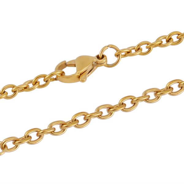 Mehrfarbige Halskette im Murano-Stil in Goldton, 60 cm image number 4