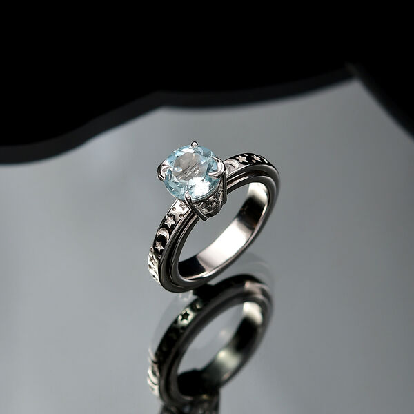 EVER TRUE AA Himmelblauer Topas Ring Nickelfreies Messing (Größe 20.00) ca. 2,35 ct image number 2