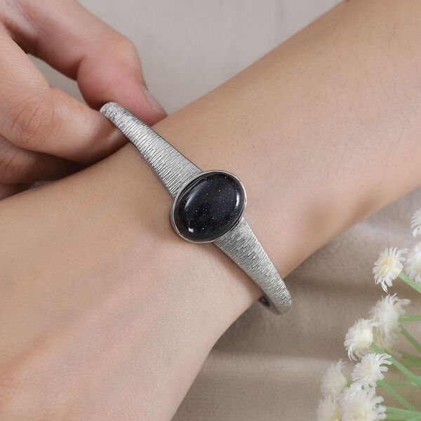 Blauer Sandstein-Armreif, 19 cm - 10,04 ct. image number 3