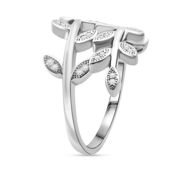 LUSTRO STELLA - Wei&szlig;er Zirkonia Ring 925 Silber rhodiniert (Gr&ouml;&szlig;e 18.00) image number 4