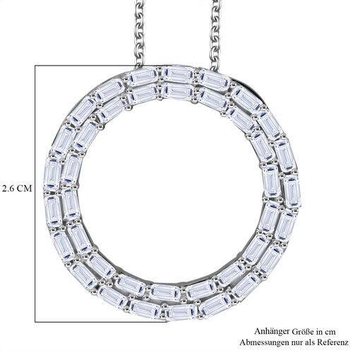 LUXURIANT DIAMOND- SGL zertifizierter SI-GH Labor Diamant Anhänger mit 50cm Kette, 925 Silber rhodiniert - 2 ct. image number 5