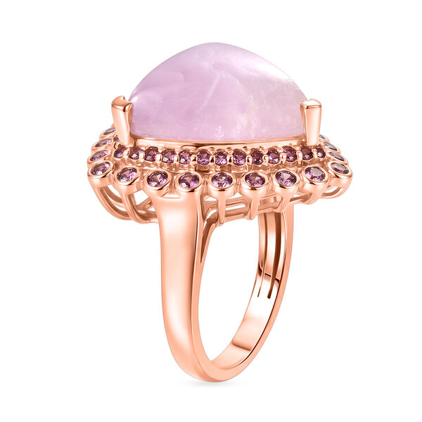 EverTrue Kunzit und Orissa Rose Granat Ring - 11,78 ct. image number 4