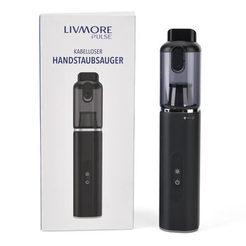 LIVMORE Akku Handstaubsauger, 2 Saugstufen, f&uuml;r Auto, Schwarz