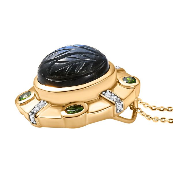 GP Italian Garden Kollektion- Labradorit, Chromdiopsid, Zirkon und blauer Saphir-Anh&auml;nger mit 45cm Kette - 15,43 ct. image number 4