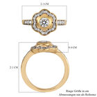 88 Facetten Moissanit Ring 925 Silber vergoldet (Größe 20.00) ca. 0,71 ct image number 6