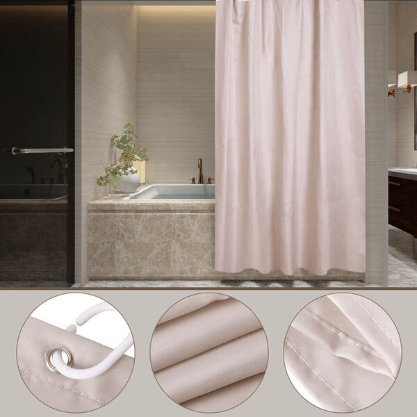 Duschvorhang mit 12 Haken, Elfenbeinfarben image number 4