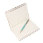 3er Set - Notizbuch mit Einband aus 100% echtem Leder, Kugelschreiber und Schlüsselanhänger gefüllt mit echtem Grandidierit image number 7