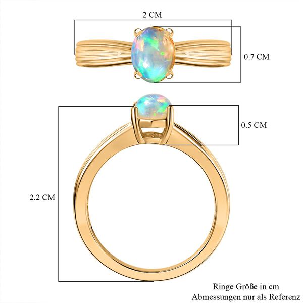 Natürlicher, äthiopischer Welo Opal-Ring - 0,49 ct. image number 8
