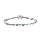 AA Grandidierit und weißes Zirkon Armband, ca. 20 cm, 925 Silber platiniert ca. 5.70 ct
