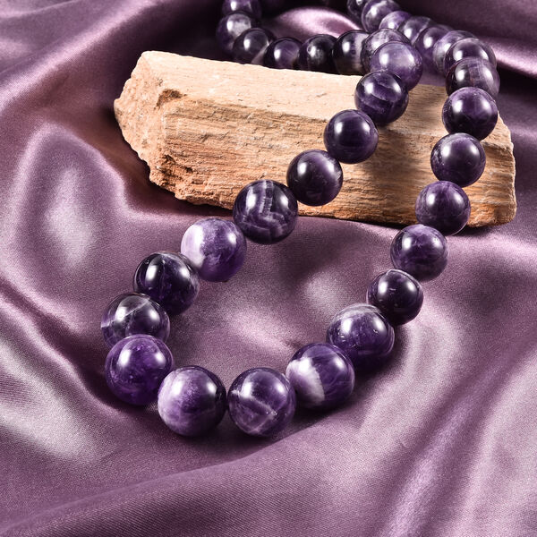 Zweifarbige Amethyst Halskette ca. 50 cm lange mit Magnetschloss 925 Silber ca. 783.75 ct image number 2