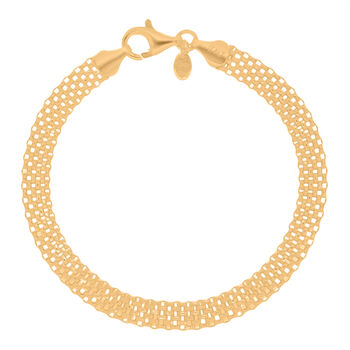 LA BELLA feinstes Italienisches Armband, 925 Silber vergoldet ca. 19 cm ca. 6,00g