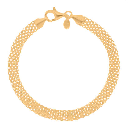 LA BELLA feinstes Italienisches Armband, 925 Silber vergoldet ca. 19 cm ca. 6,00g