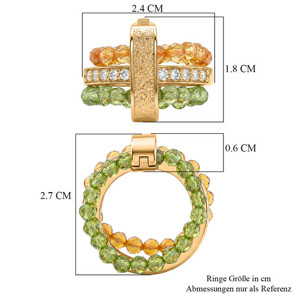 EVER TRUE Citrin, Peridot Ring Nickelfreies Messing (Gr&ouml;&szlig;e 17.00) image number 7