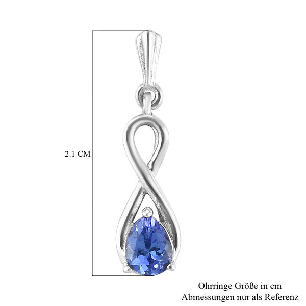 AA Tansanit Solit&auml;r Ohrh&auml;nger in Silber, 0,65 ct. image number 5