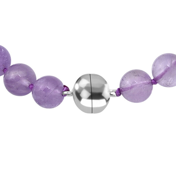 D'Joy AAA Afrikanischer Amethyst Halskette ca. 50 cm 925 Silber Rhodiniert ca. 300,00 ct. image number 4