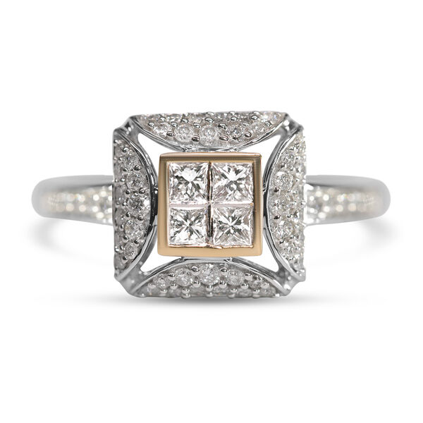 New York Kollektion - Diamant-Ring, P1 G-H, 585 Wei&szlig;gold  ca. 0,75 ct