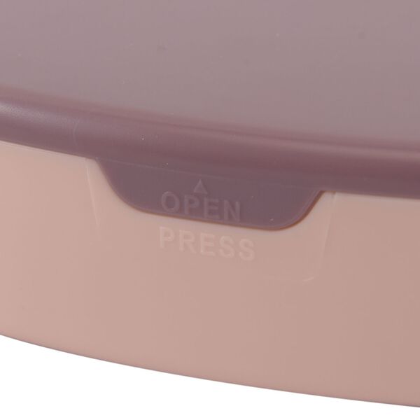 Reise Etui mit Spiegel, 10x10x3 cm, rosa image number 4