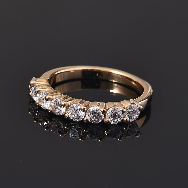 LUSTRO STELLA Hergestellt mit ZIRKONIA Ring 925 Silber 585 Vergoldet (Gr&ouml;&szlig;e 16.00) ca. 1,53 ct image number 2