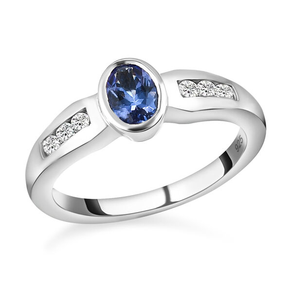 Tansanit und Zirkon Ring - 0,63 ct. image number 4